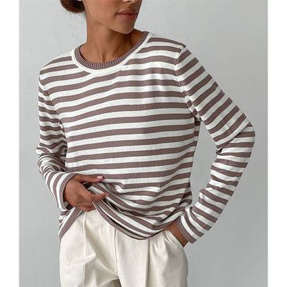 EM | Klassisches gestreiftes langärmeliges Shirt
