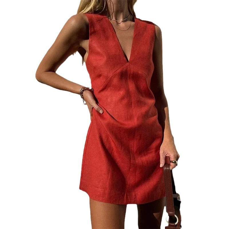 EM | Ärmelloses Leinenkleid