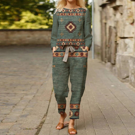 MW | Stilvolles Set mit Ethno-Print