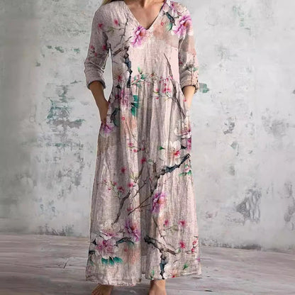 MW | Zeitloses geblümtes Maxikleid