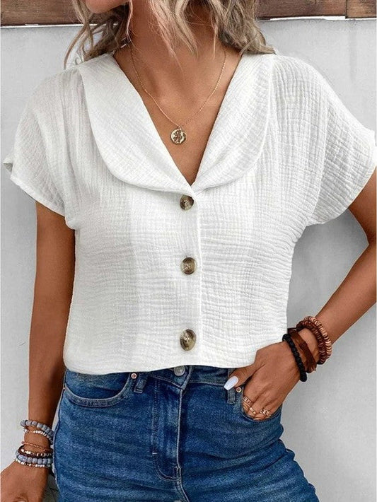 EM | Elegante & Stylische Button-Down Bluse mit Kragen