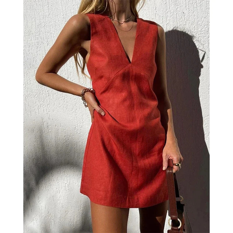 EM | Ärmelloses Leinenkleid
