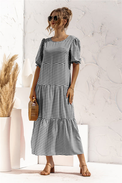 MW | Gingham Midikleid für jeden Tag