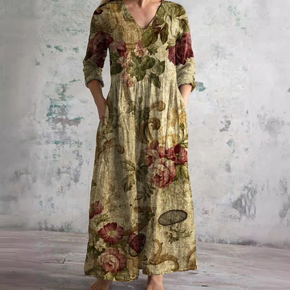 MW | Zeitloses geblümtes Maxikleid