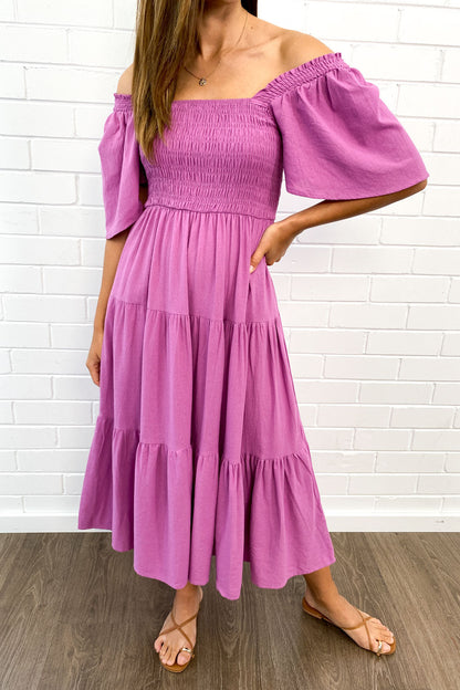 MW | Feminine Off-Shoulder Midikleid
