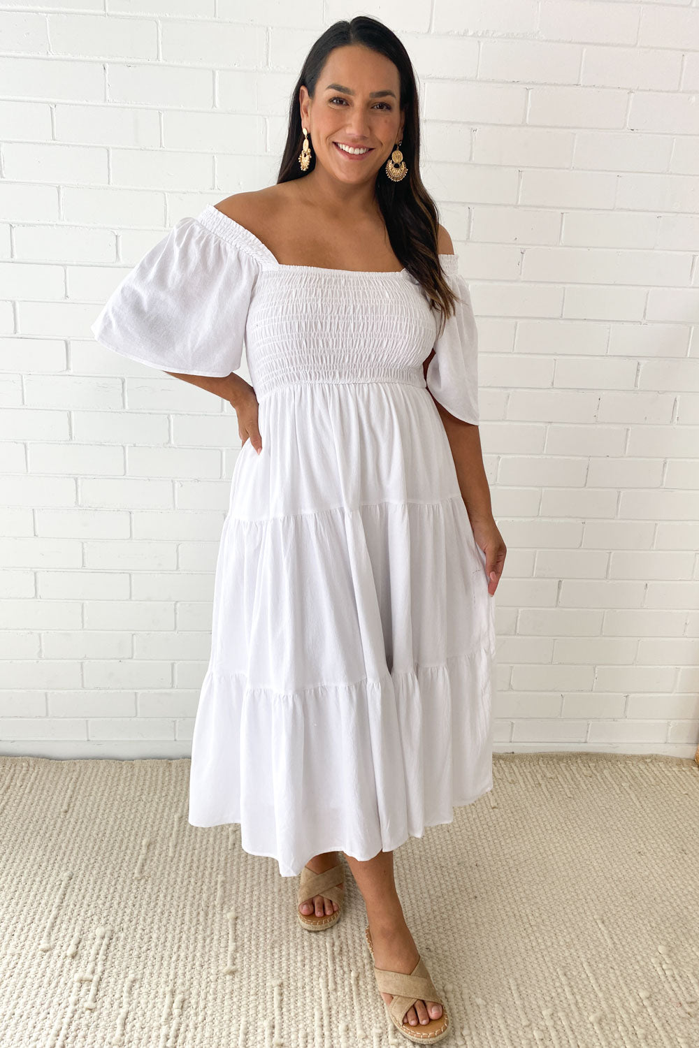 MW | Feminine Off-Shoulder Midikleid