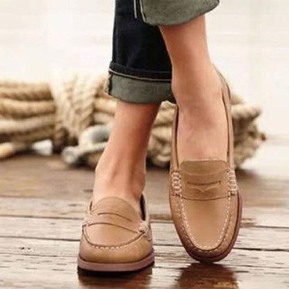 EM | Mokassins Casual Flats Oxfords Slip On Round Toe Loafers für Frauen