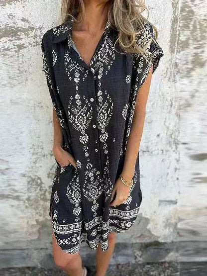 MW | Midikleid mit geknöpften Taschen