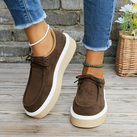EM | Lässige Wildleder Plateau Turnschuhe
