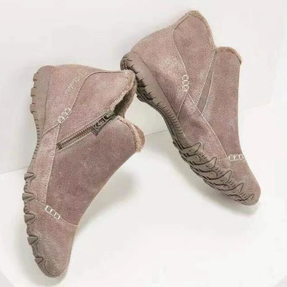 EM | Leopardenmuster-Stiefeletten mit Kunstfellfutter