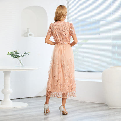 MW | stylisches Midikleid mit Blumendruck