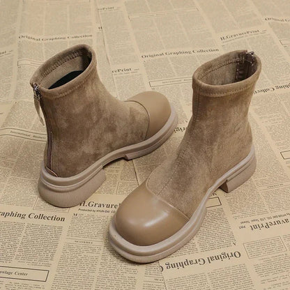 EM | Stiefelette aus Wildleder und Leder