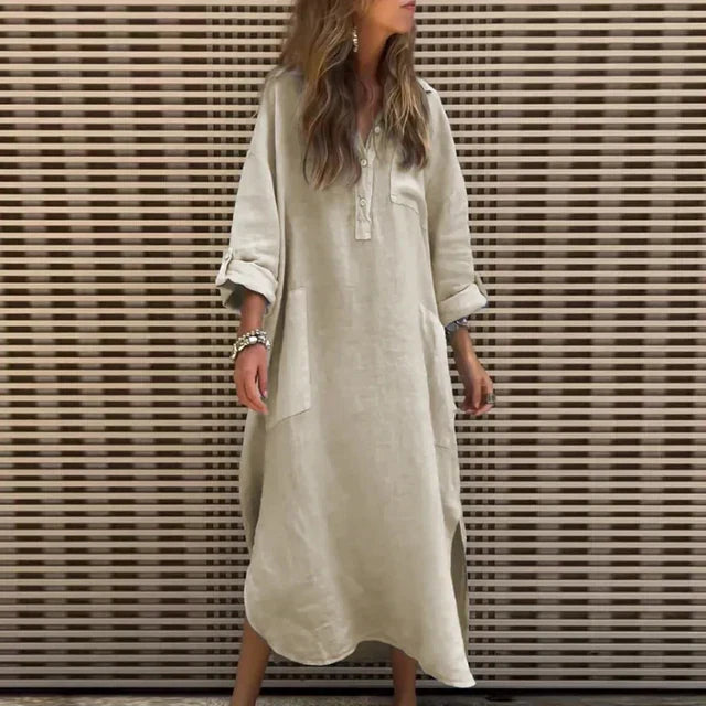MW | Lässiges Maxikleid aus Baumwollmischung