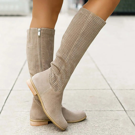 EM | Schicker kniehoher Wildlederstiefel