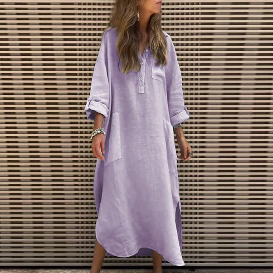MW | Lässiges Maxikleid aus Baumwollmischung