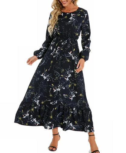 Andrea - Maßgeschneidertes Maxikleid mit Blumenmuster