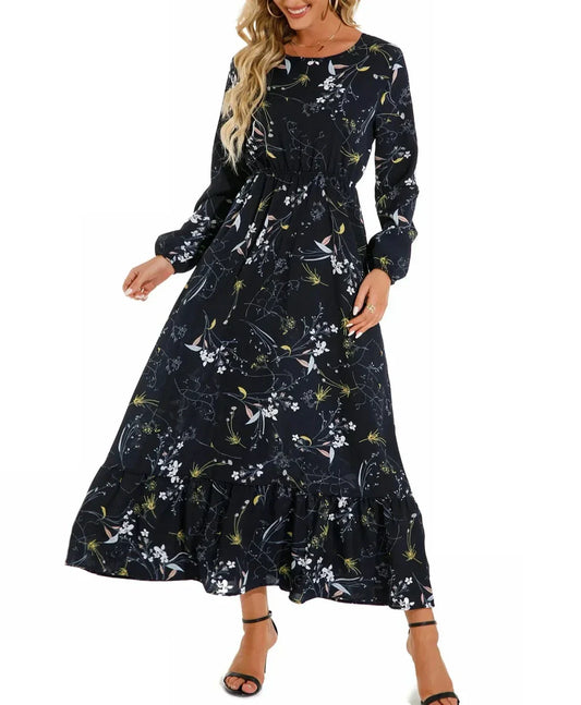 Andrea - Maßgeschneidertes Maxikleid mit Blumenmuster