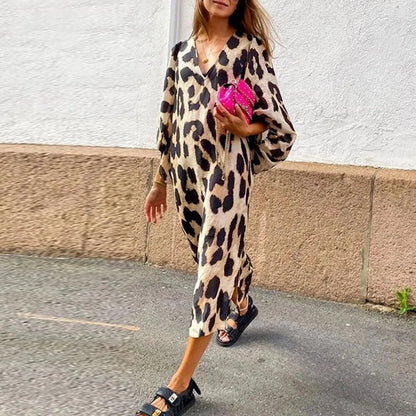 MW | Luxe Midikleid mit Leopardenmuster