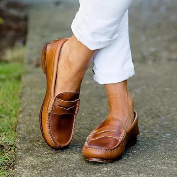 EM | Mokassins Casual Flats Oxfords Slip On Round Toe Loafers für Frauen