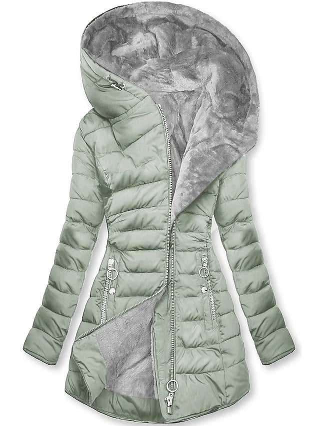 EM | Luxuriöser Winter-Puffermantel mit Kunstfell-Futter