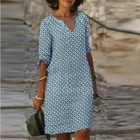 EM | Midikleid mit V-Ausschnitt
