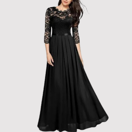 MW | Elegantes Maxikleid mit Spitzendetails für jede Gelegenheit