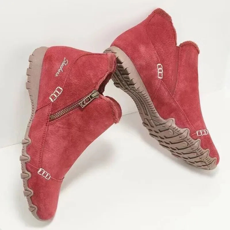EM | Leopardenmuster-Stiefeletten mit Kunstfellfutter