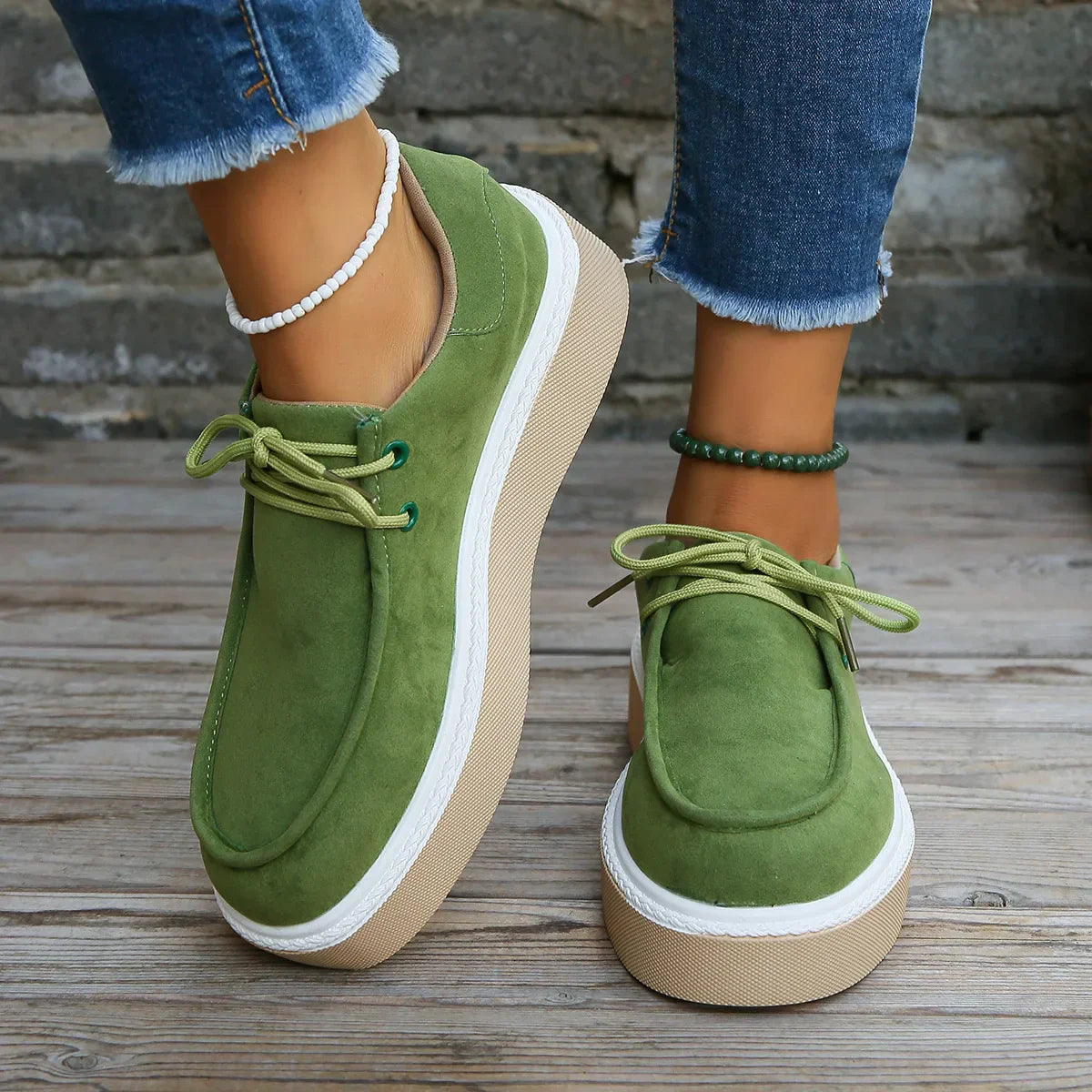 EM | Lässige Wildleder Plateau Turnschuhe