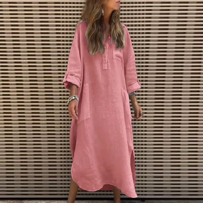 MW | Lässiges Maxikleid aus Baumwollmischung