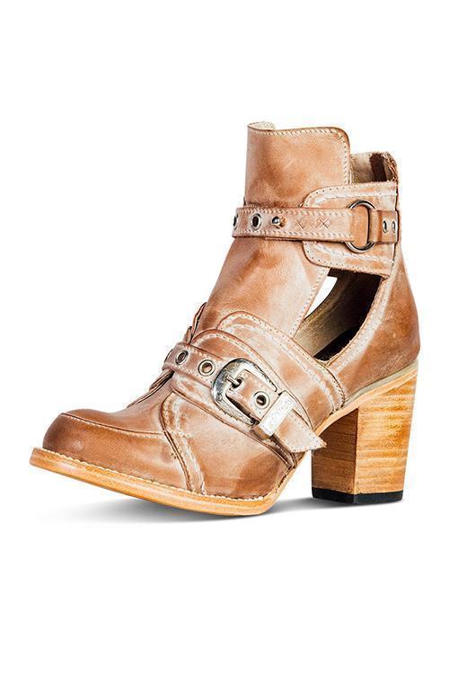 EM | Rustikale Stiefelette mit Blockabsätzen