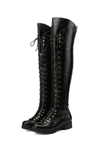 EM | Over-the-Knee-Stiefel mit Schnürung