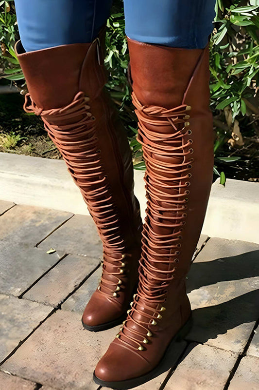 EM | Over-the-Knee-Stiefel mit Schnürung
