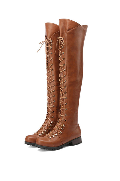 EM | Over-the-Knee-Stiefel mit Schnürung