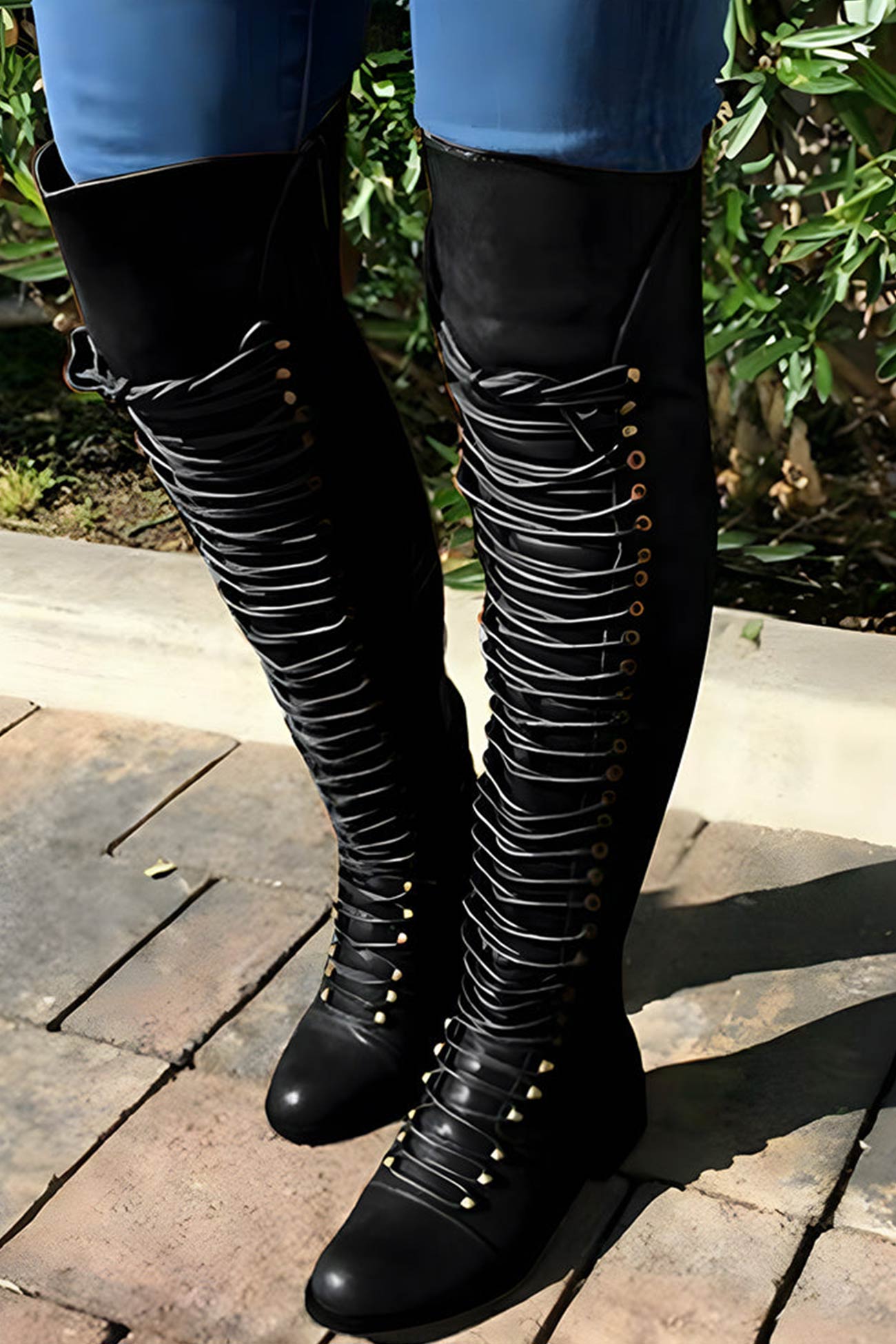 EM | Over-the-Knee-Stiefel mit Schnürung