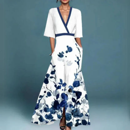 MW | Elegantes Maxikleid mit floralem Muster