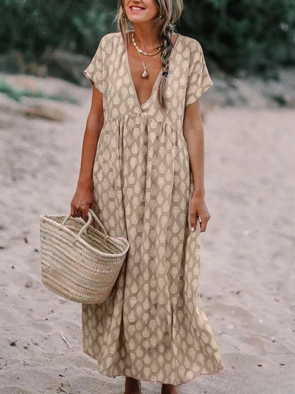 MW | Gewebtes Kleid mit Blumenmuster