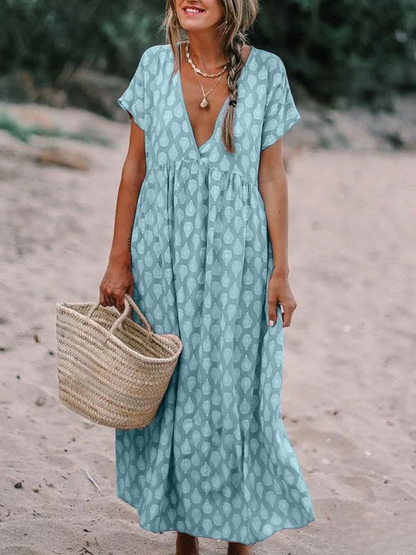 MW | Gewebtes Kleid mit Blumenmuster