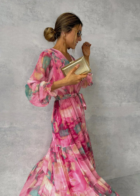 MW | Langärmeliges Sommerkleid in modernem Schnitt