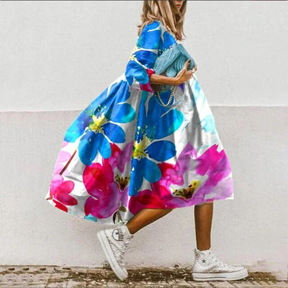 EM | Florales Midikleid