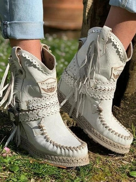 EM | Boho-Fransen-Westernstiefel