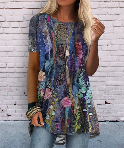 EM | Boho-inspiriertes bedrucktes Hemd