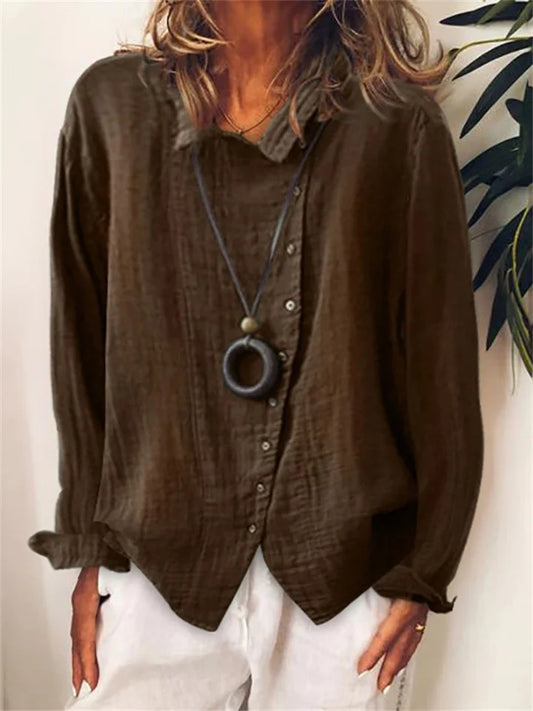 EM | Asymmetrische Button-Up-Bluse