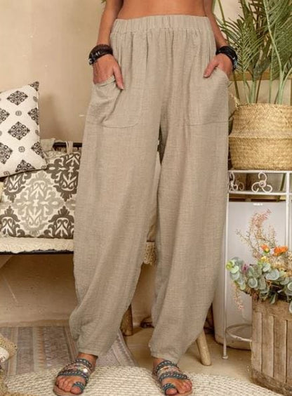 MW | Weite Leinenhose für Damen
