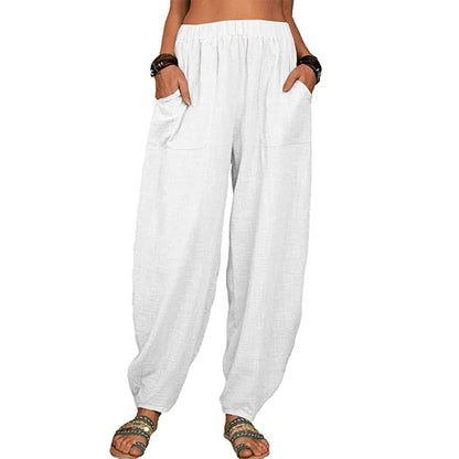 MW | Weite Leinenhose für Damen