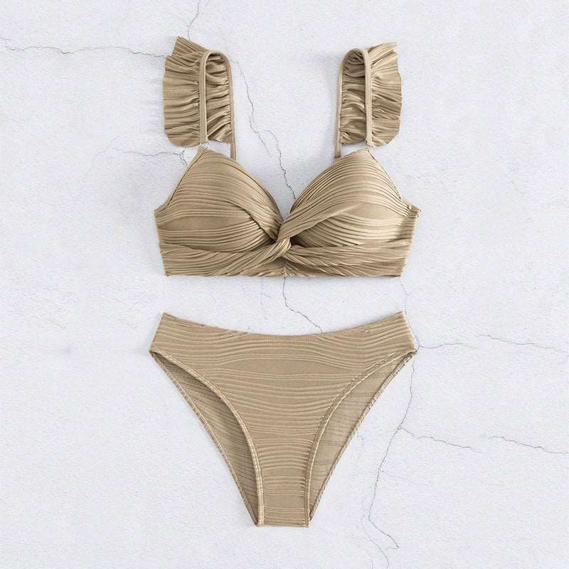 MW | Women's Solid Color Ruffled Bikini in 2 Farben S-XL