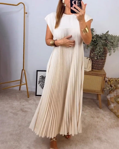 MW | Elegantes plissiertes Maxikleid