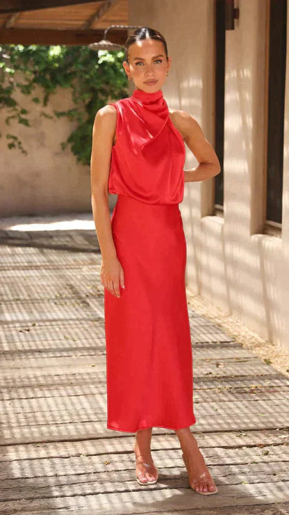 MW | Glänzendes langes Kleid