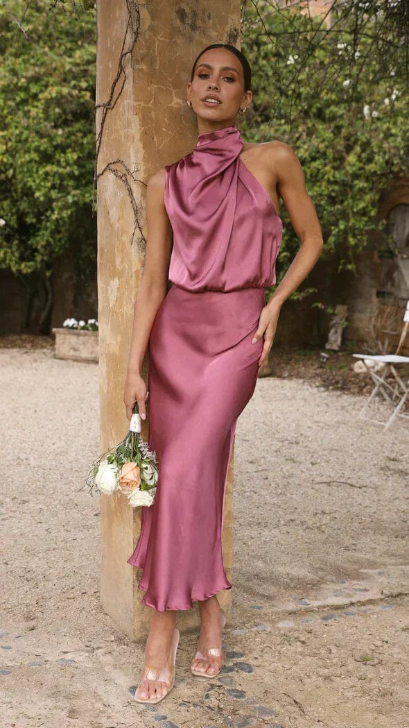 MW | Glänzendes langes Kleid