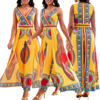 MW | Jumpsuit mit afrikanischem Druck im Dashiki-Stil