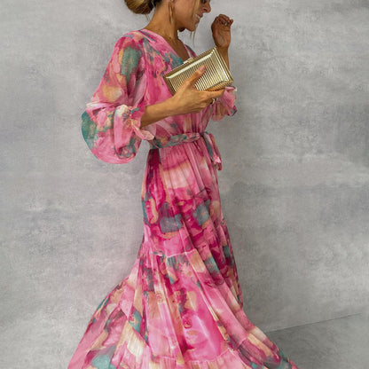 MW | Langärmeliges Sommerkleid in modernem Schnitt